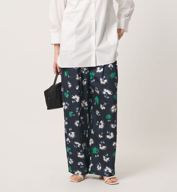 UNITED ARROWS「フラワー プリント パンツ ‐ウォッシャブル‐」|その他|NAVY