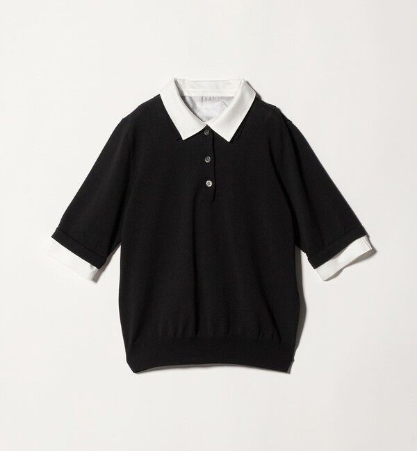 UNITED ARROWS「ポロコンビ 4WAY ニット ‐ウォッシャブル‐」|ニット・セーター|BLACK