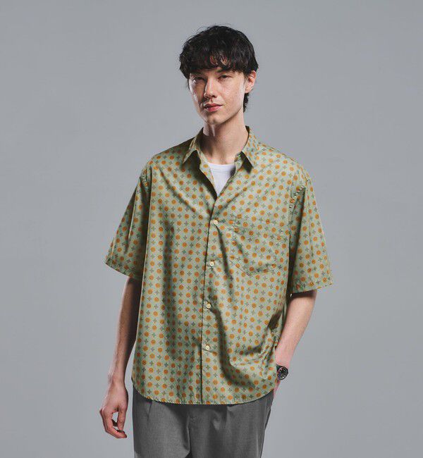 UNITED ARROWS green label relaxing「ALFONS MUCHA ジャストルーズ 半袖 シャツ」|シャツ・ブラウス|LIME