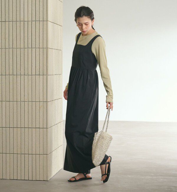 BEAUTY&YOUTH UNITED ARROWS「【WEB限定 Wardrobe DAILY MINIMAL】ギャザーノースリーブ オールインワン 接触冷感 UVカット はっ水」|オールインワン|