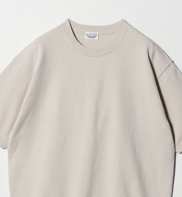 BEAUTY&YOUTH UNITED ARROWS「KNITEE クリンプコットン クルーネック ニット Tシャツ ウォッシャブル」|ニット・セーター|