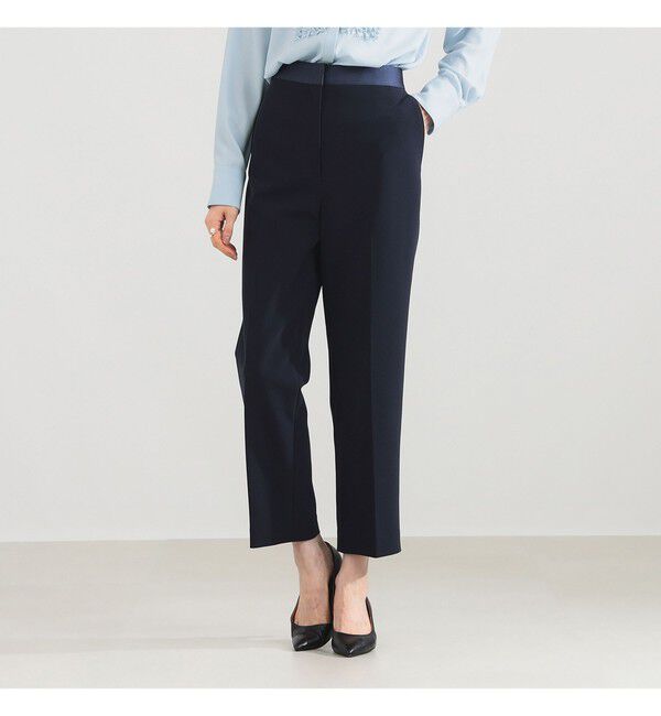 Demi-Luxe BEAMS 「ストレート クリース パンツ」|チノ|NAVY