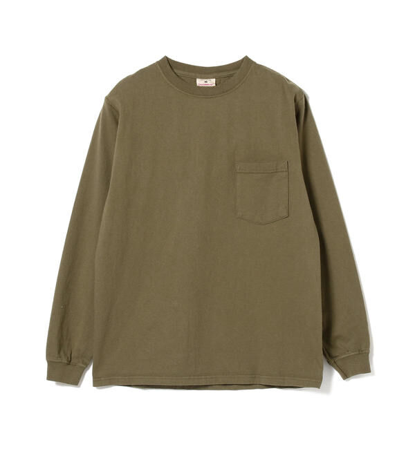 BEAMS「Goodwear / ポケット ロング スリーブ Tシャツ」|Tシャツ・カットソー|DARK OLIVE