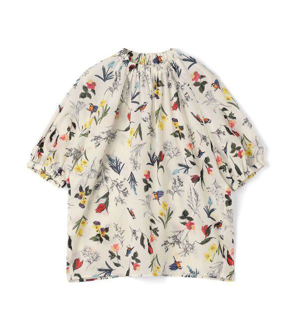 TOMORROWLAND collection「ウィングフラワープリント ネックギャザーブラウス」|シャツ・ブラウス|12 ホワイト系