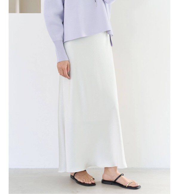 IENA「《追加6》ダブルサテンスカート」|スカート|