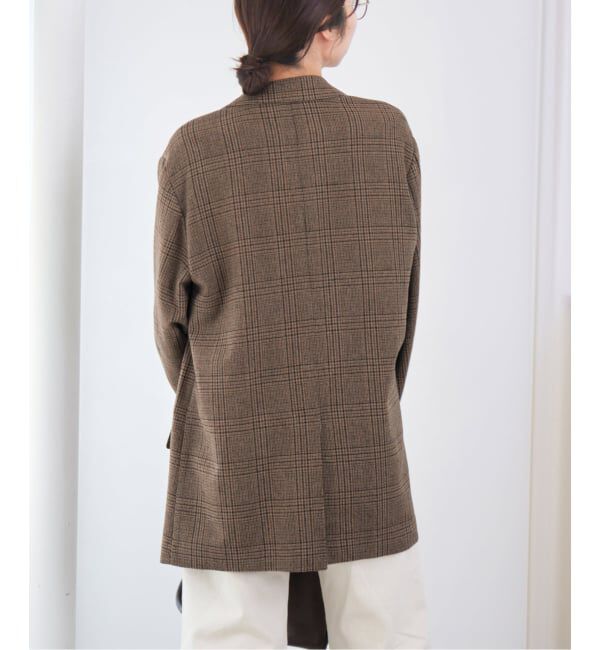 IENA「COUTURE D&rsquo;ADAM/クチュールドアダム BIG JK グレンチェック」|テーラードジャケット|