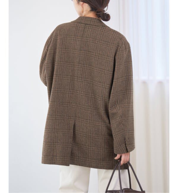 IENA「COUTURE D&rsquo;ADAM/クチュールドアダム BIG JK グレンチェック」|テーラードジャケット|