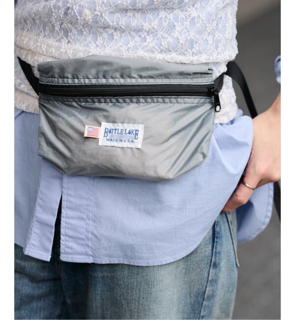 FRAMeWORK「BATTLE LAKE 別注RIP STOP NYLON ウエストBAG」|ショルダー・メッセンジャー|グレーB