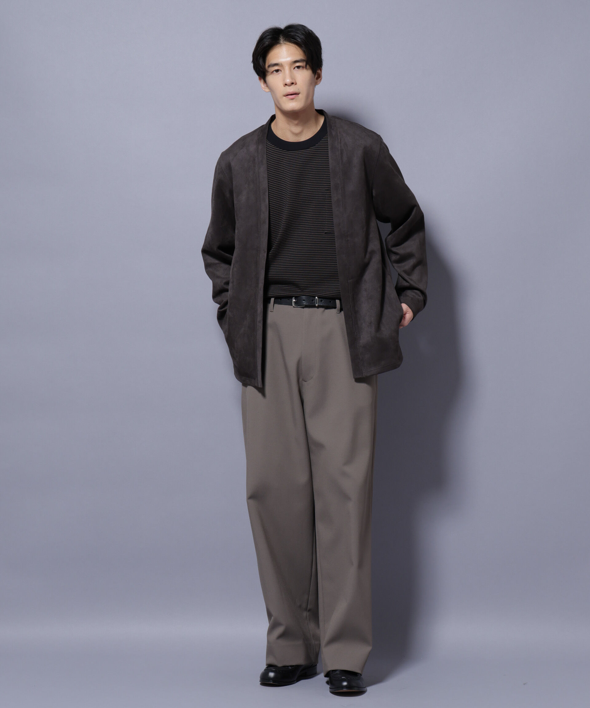 nano･universe「フェイクスエードトッパーカーディガン」|Tシャツ・カットソー|