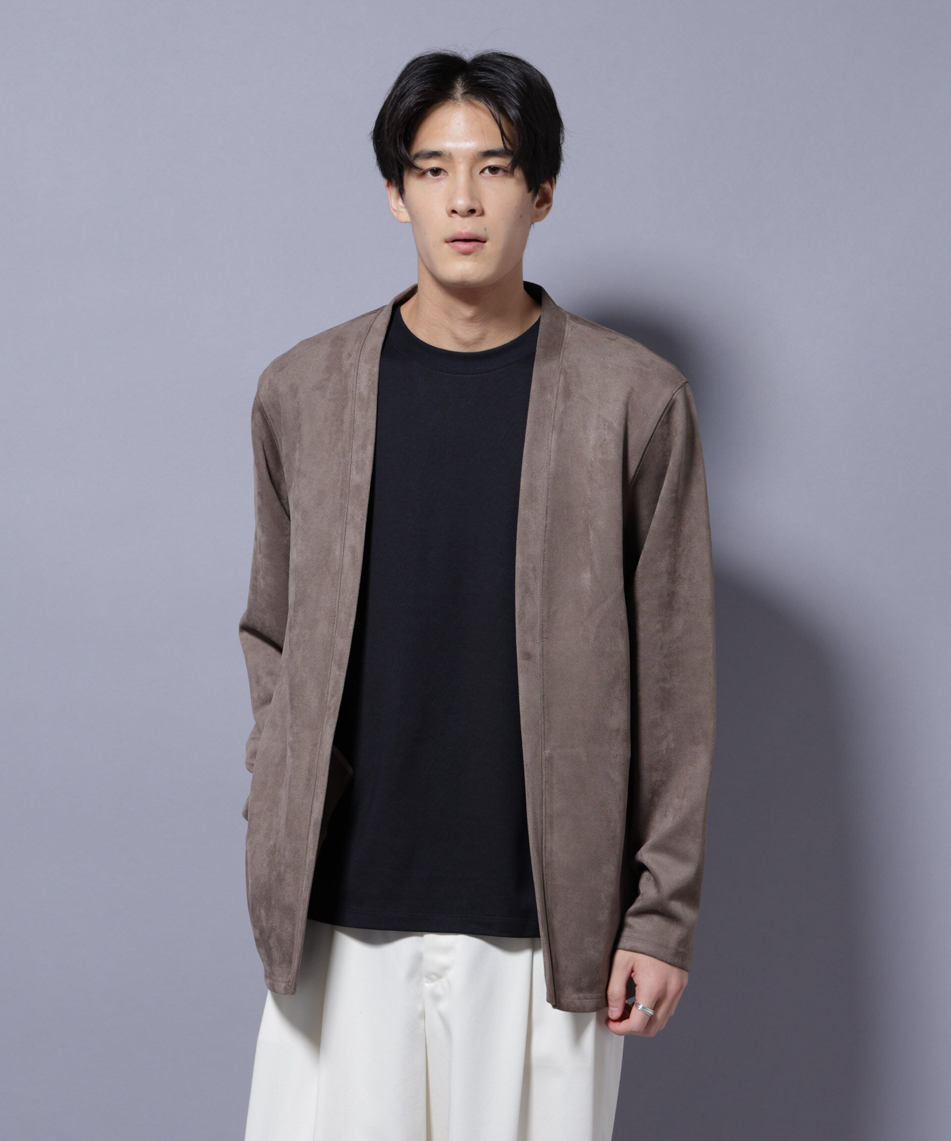 nano･universe「フェイクスエードトッパーカーディガン」|Tシャツ・カットソー|