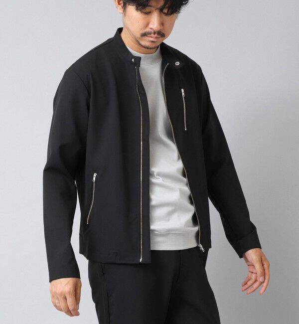 NOLLEY'S goodman「【ACTIVE SECT】《限定展開》ハイストレッチシングルライダース 25AW」|ブルゾン・スタジャン|ブラック