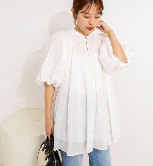 NOLLEY'S「ウォッシャブルハンドスモックバルーン袖ブラウス」|シャツ・ブラウス|