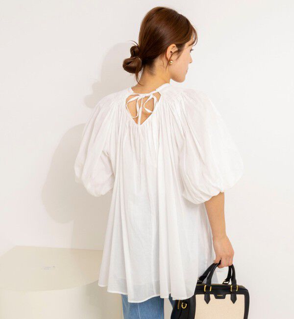 NOLLEY'S「ウォッシャブルハンドスモックバルーン袖ブラウス」|シャツ・ブラウス|