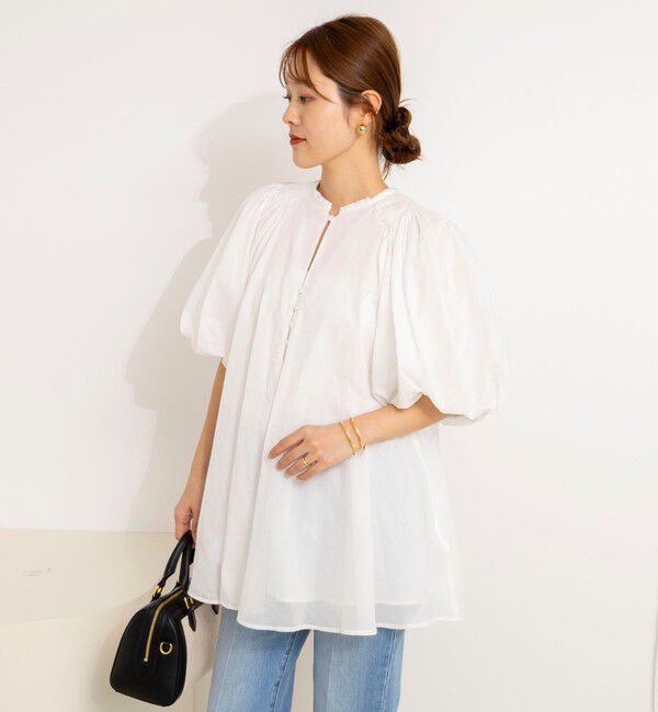 NOLLEY'S「ウォッシャブルハンドスモックバルーン袖ブラウス」|シャツ・ブラウス|