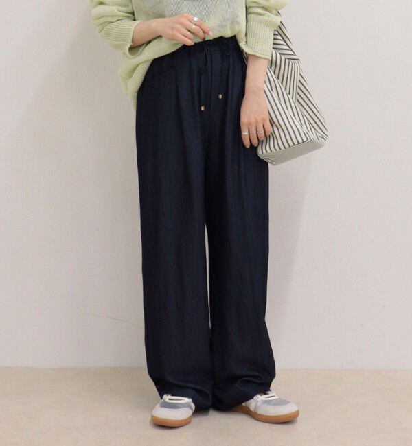 fredy emue「【低身長サイズ34有り】ライトシャンブレーデニムイージーパンツ」|チノ|
