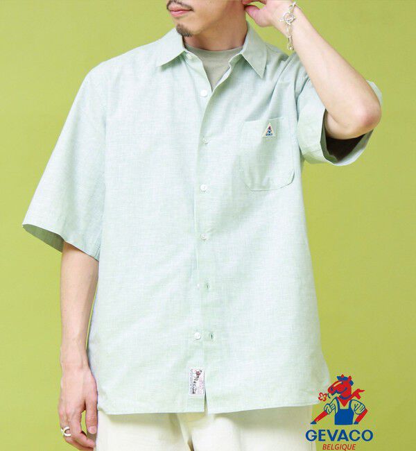 GLOSTER「【GEVACO/ゲバコ】レギュラーカラー半袖シャツ」|シャツ・ブラウス|オリーブ