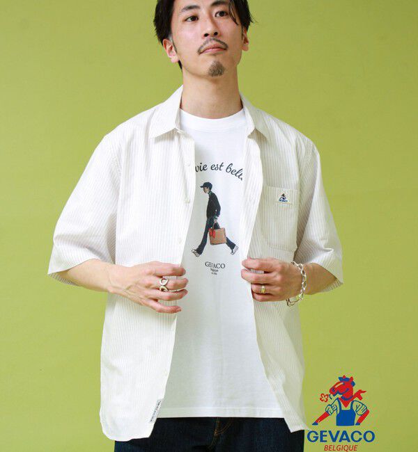 GLOSTER「【GEVACO/ゲバコ】レギュラーカラー半袖シャツ」|シャツ・ブラウス|ベージュ系その他