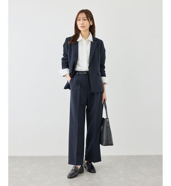 Rope&rsquo;Picnic「【WEB限定カラー】360&deg;ウルトラストレッチ ワイドパンツ/花粉ガード・入卒式・セットアップ対応」|チノ|