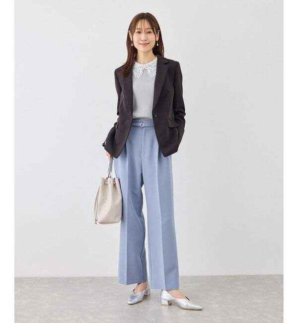 Rope&rsquo;Picnic「【WEB限定カラー】360&deg;ウルトラストレッチ ワイドパンツ/花粉ガード・入卒式・セットアップ対応」|チノ|