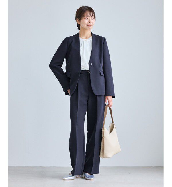 Rope&rsquo;Picnic「【WEB限定カラー】360&deg;ウルトラストレッチ ワイドパンツ/花粉ガード・入卒式・セットアップ対応」|チノ|