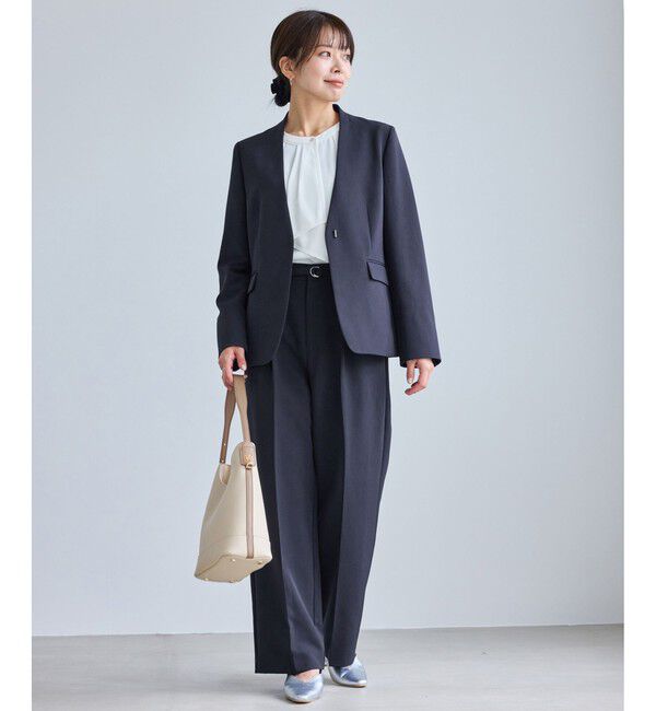 Rope&rsquo;Picnic「【WEB限定カラー】360&deg;ウルトラストレッチ ワイドパンツ/花粉ガード・入卒式・セットアップ対応」|チノ|