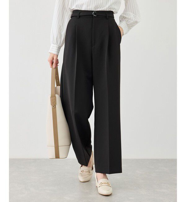 Rope&rsquo;Picnic「【WEB限定カラー】360&deg;ウルトラストレッチ ワイドパンツ/花粉ガード・入卒式・セットアップ対応」|チノ|