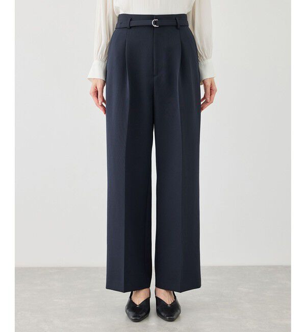 Rope&rsquo;Picnic「【WEB限定カラー】360&deg;ウルトラストレッチ ワイドパンツ/花粉ガード・入卒式・セットアップ対応」|チノ|