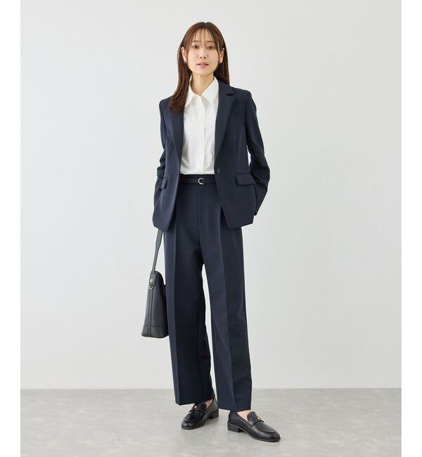 Rope&rsquo;Picnic「【WEB限定カラー】360&deg;ウルトラストレッチ ワイドパンツ/花粉ガード・入卒式・セットアップ対応」|チノ|