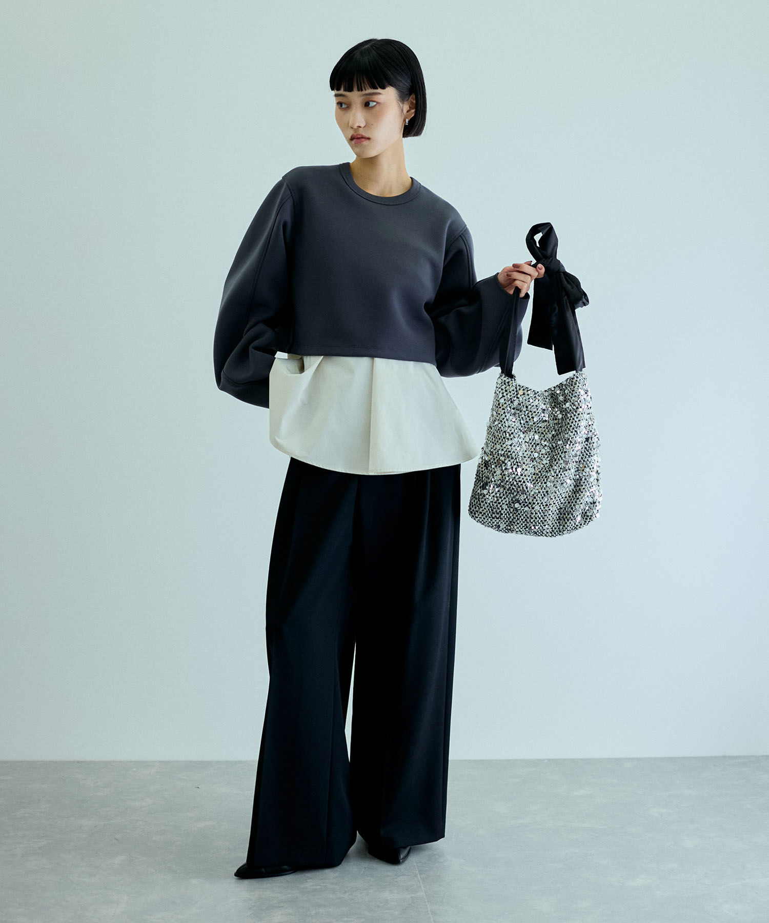 ADAM ET ROPE'「レイヤードペプラムチュニック」|その他|