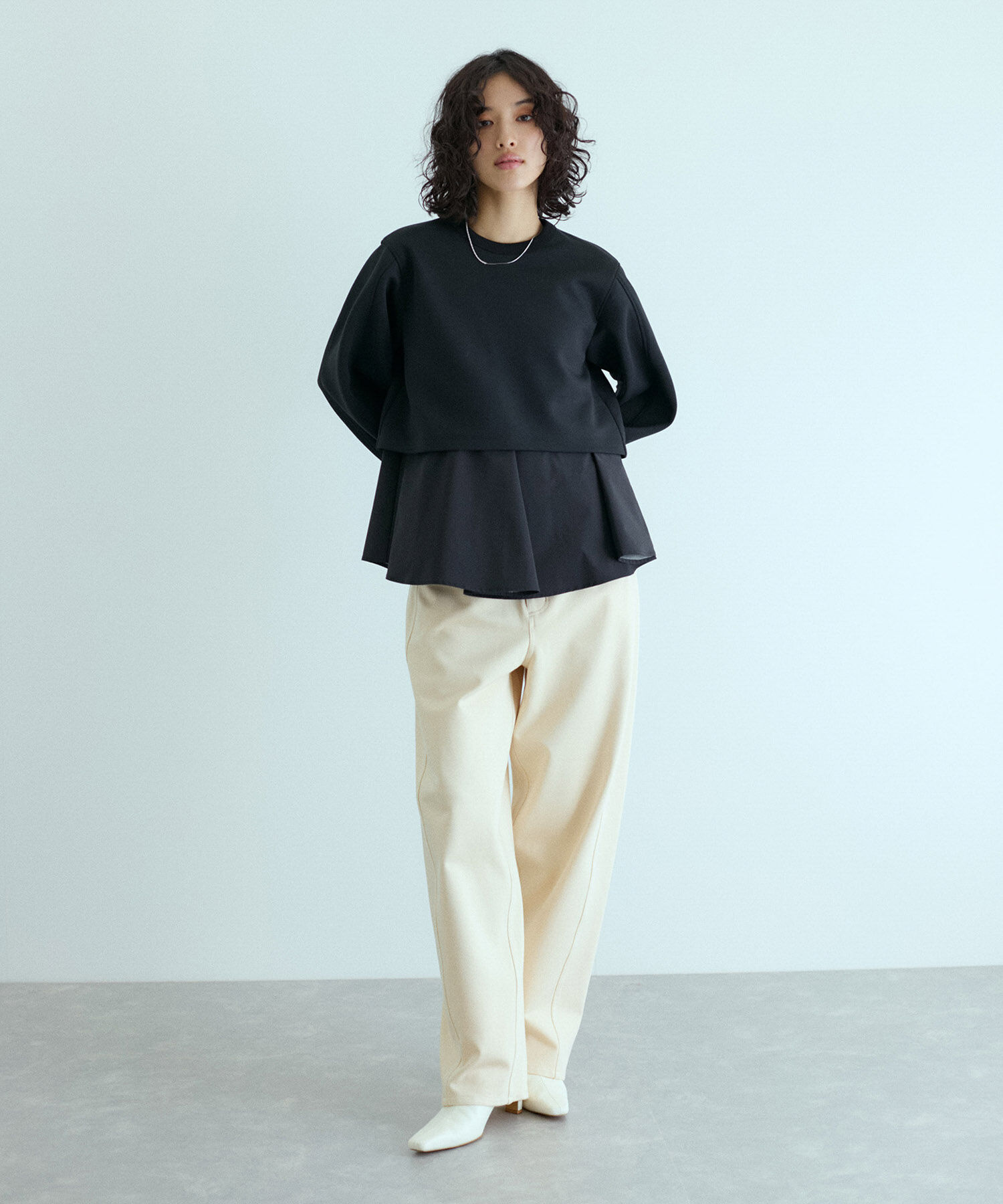 ADAM ET ROPE'「レイヤードペプラムチュニック」|その他|