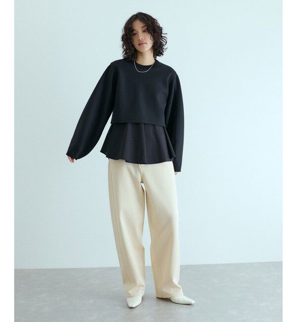 ADAM ET ROPE'「レイヤードペプラムチュニック」|その他|