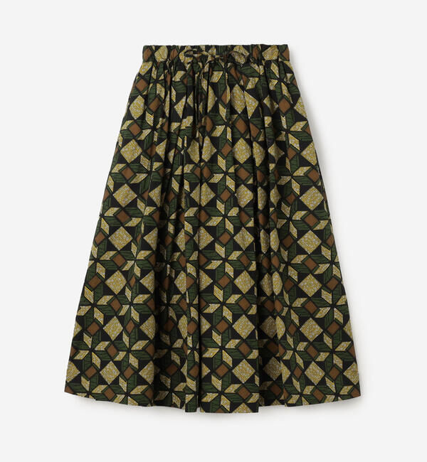 LE GLAZIK「LE GLAZIK | バティック タックギャザースカート WOMEN」|スカート|