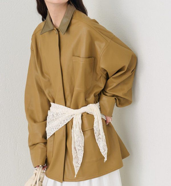  「マルチWAYレースレイヤードジャケット」|その他|キャメル