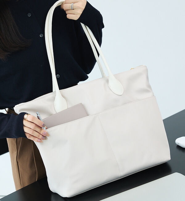 LOWELL things「【BLK追加予約/kariさんコラボ】多機能BELTEDナイロントート/A4/通」|ビジネスバッグ|