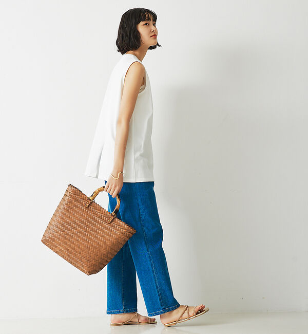 abahouse mavie「バンブートートバック」|かごバッグ|