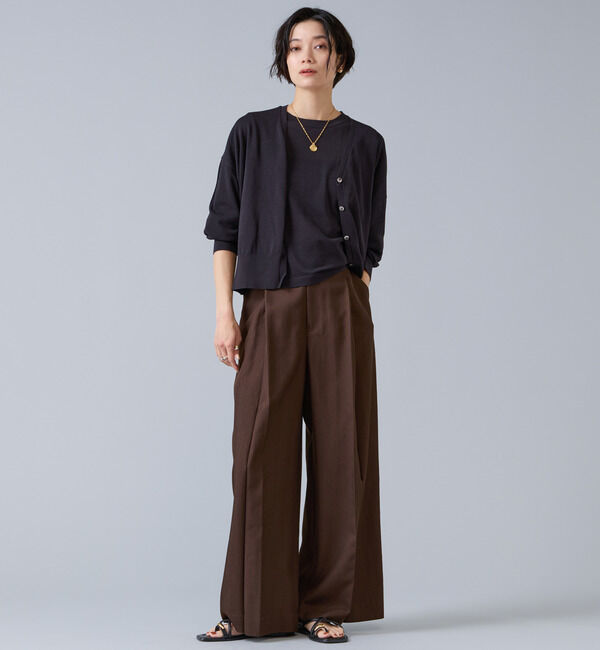 Liesse「テンセルナイロンタックワイドパンツ」|その他|