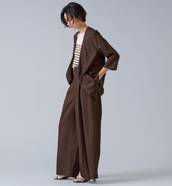 Liesse「テンセルナイロンタックワイドパンツ」|その他|