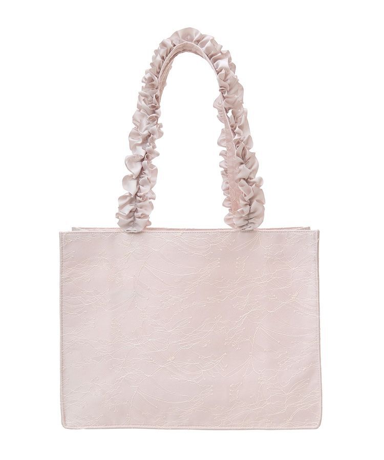 Maison de FLEUR「レースフリルハンドルスクエアトートMバッグ」|トートバッグ|