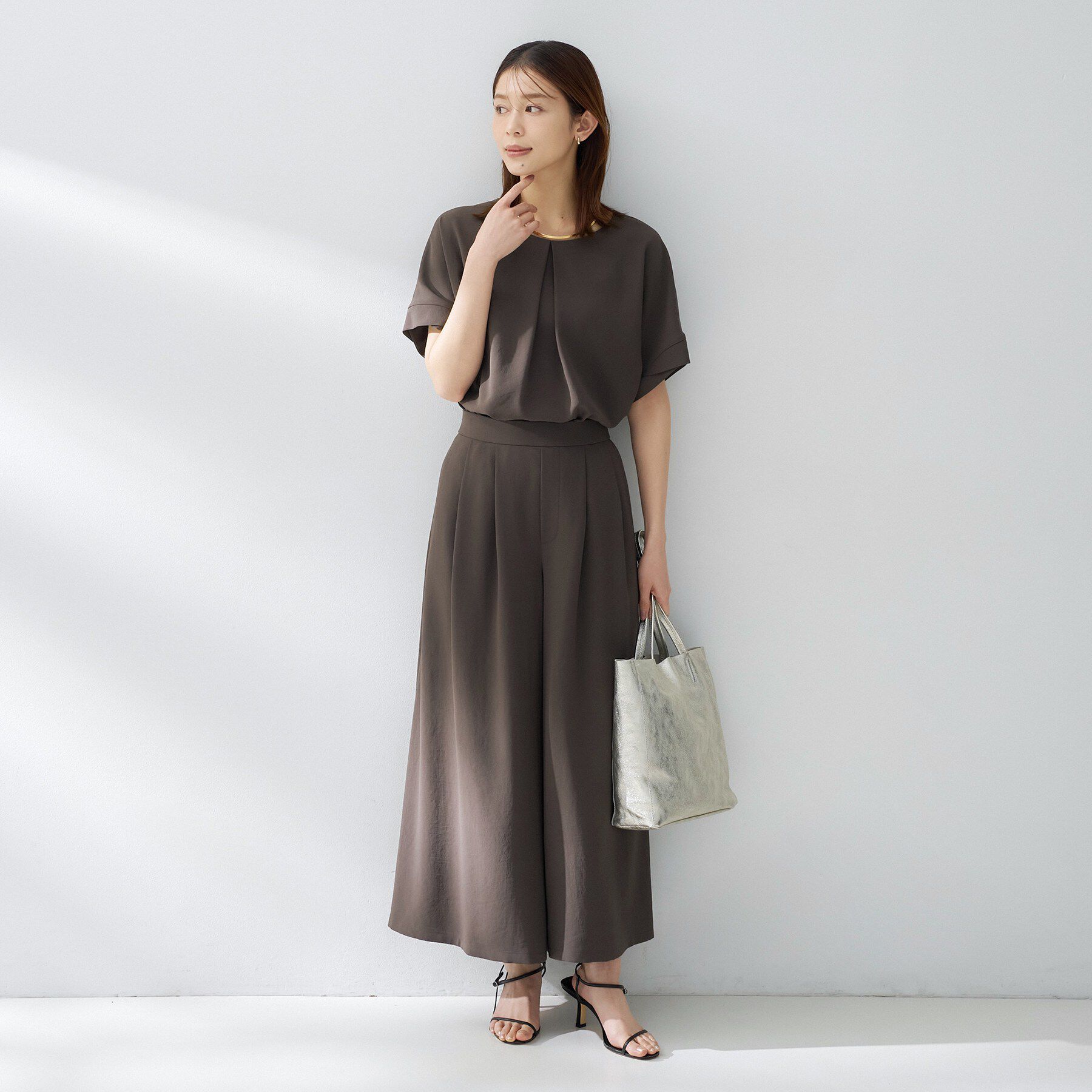 UNTITLED「【夏の名品セットアップが今年も登場！/はっ水/遮熱】リラクミスト ガウチョパンツ」|その他|