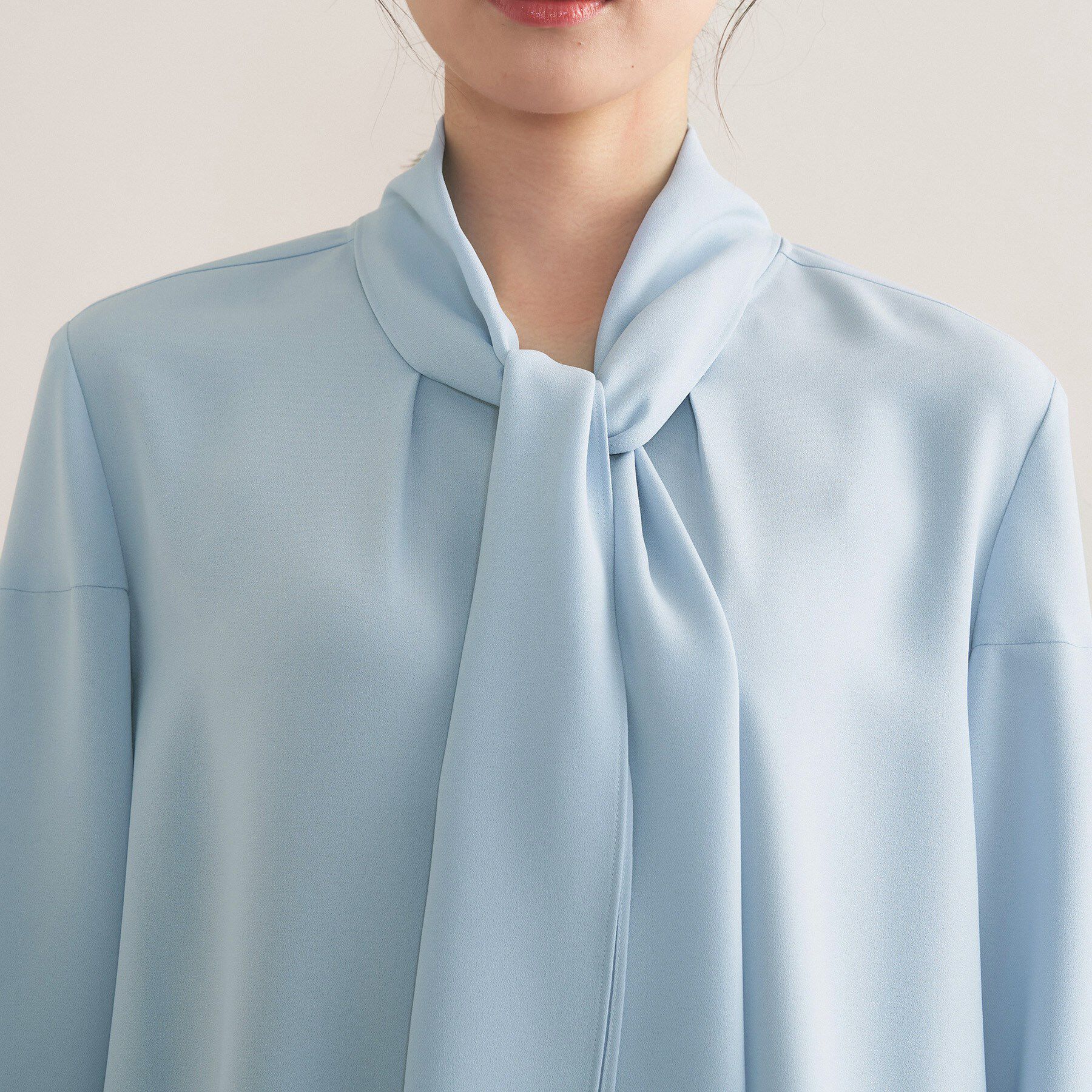 INDIVI「【洗える】ジョーゼットボウタイブラウス」|シャツ・ブラウス|