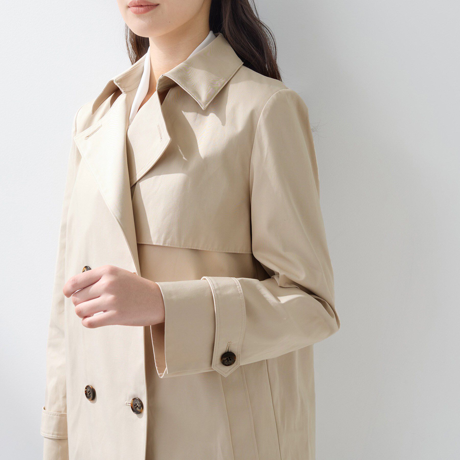 INDIVI「【花粉付着防止／撥水／UVケア】名品トレンチコート」|トレンチコート|