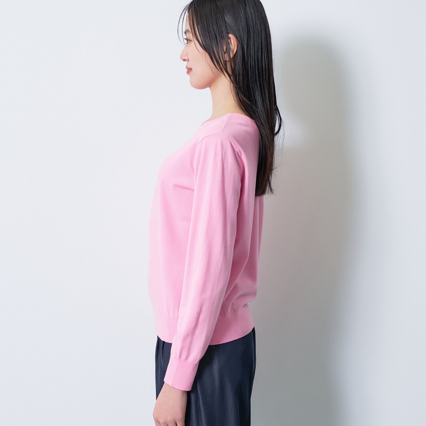 INDIVI「【洗える／アンサンブル可能】シンプルデザインニット」|ニット・セーター|