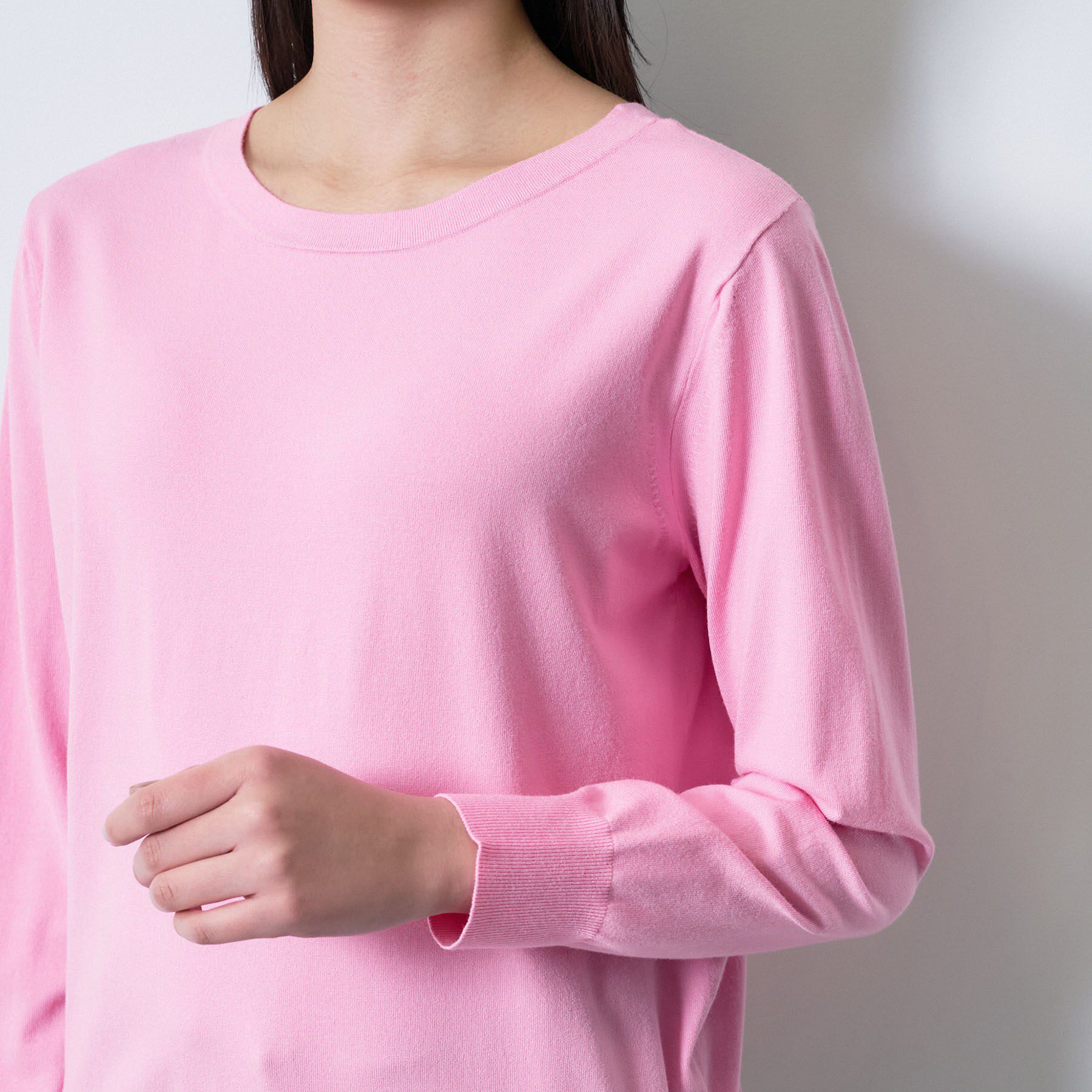 INDIVI「【洗える／アンサンブル可能】シンプルデザインニット」|ニット・セーター|