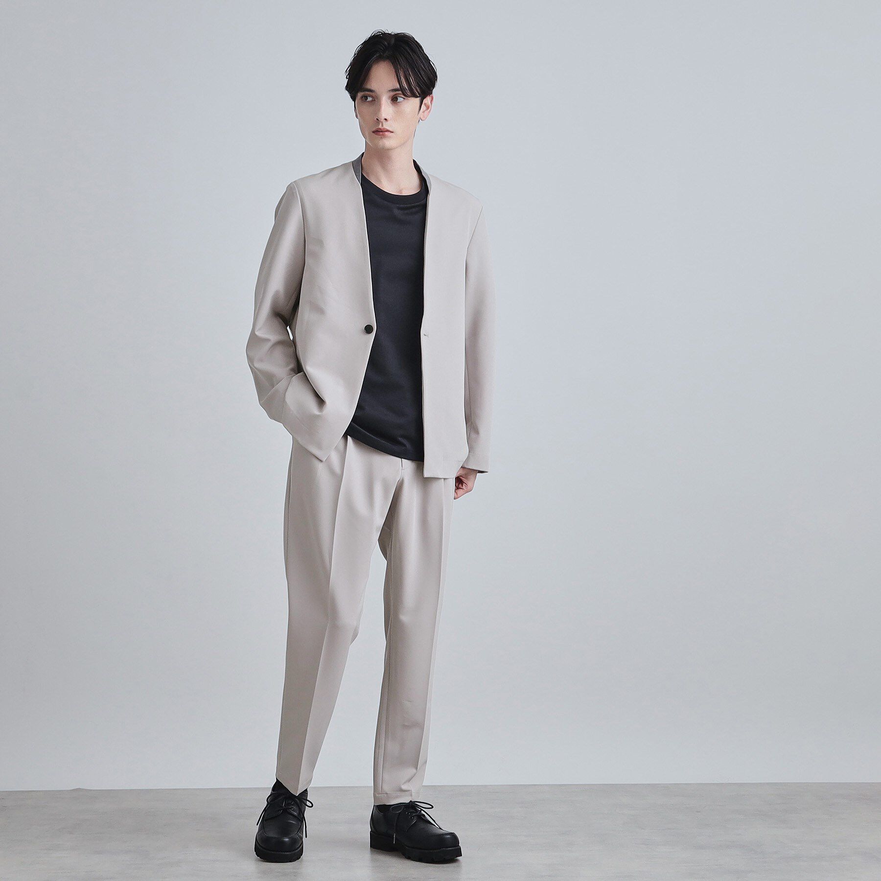 tk.TAKEO KIKUCHI「【セットアップ対応】360度ストレッチ ワイドテーパードパンツ」|その他|