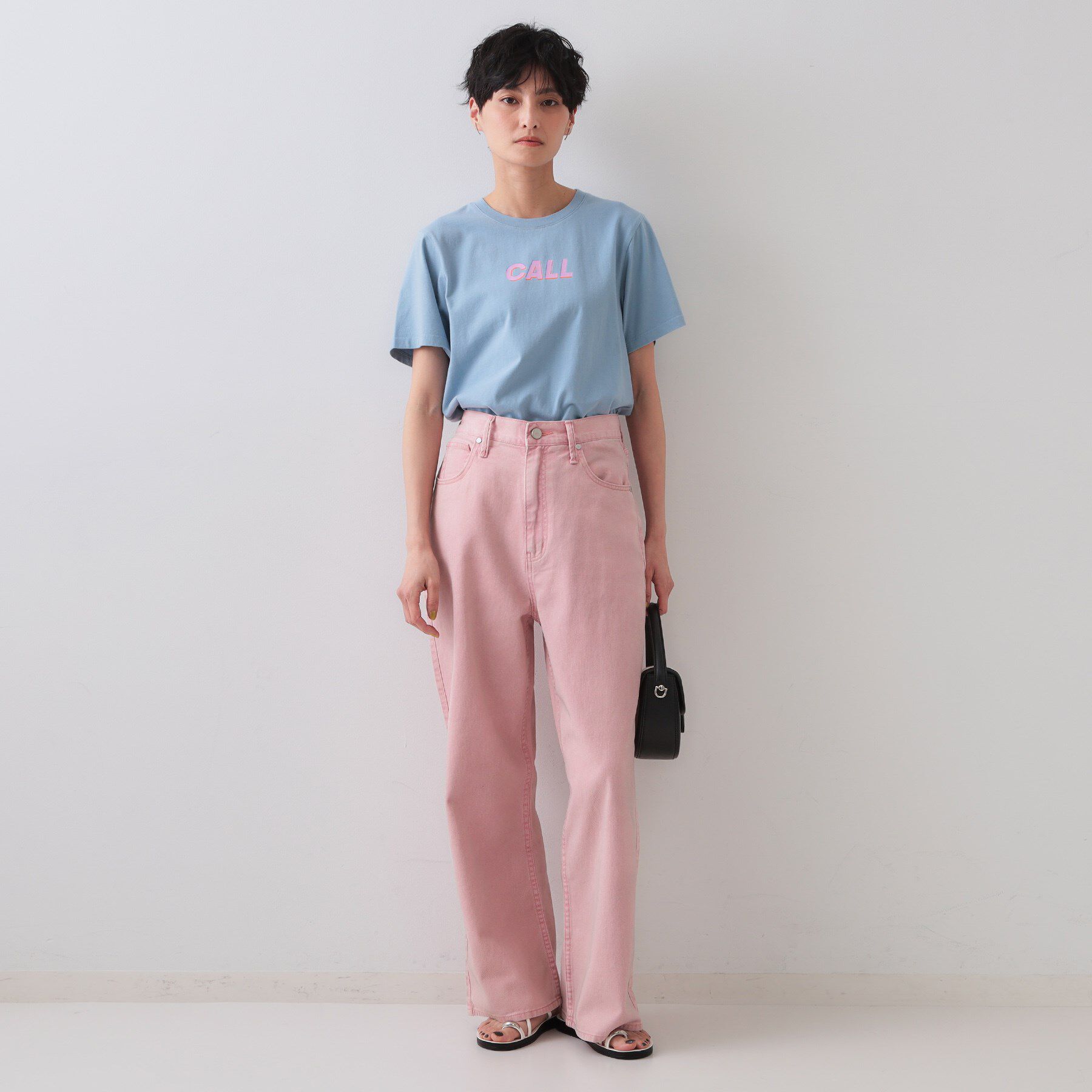 OPAQUE.CLIP「カラーロゴTシャツ【洗濯機洗い可】」|Tシャツ・カットソー|