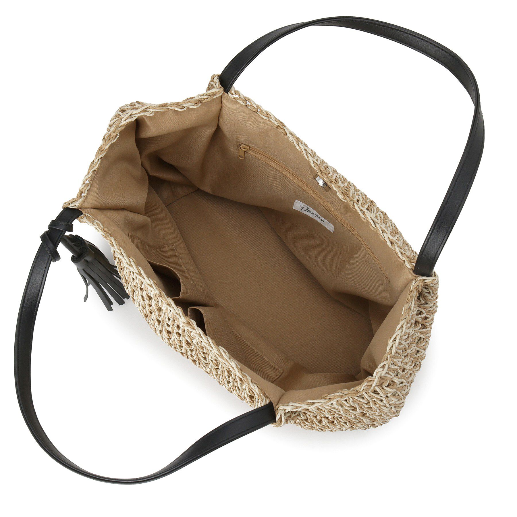 Dessin「ペーパーメッシュ タッセル付き配色トート」|トートバッグ|