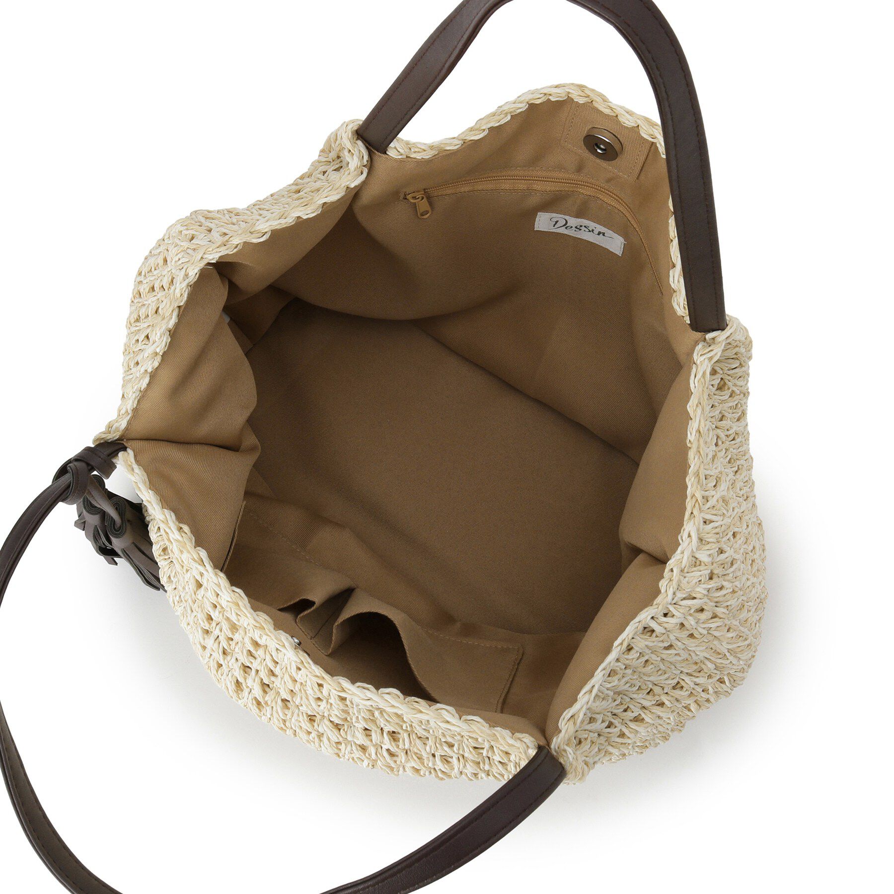 Dessin「ペーパーメッシュ タッセル付き配色トート」|トートバッグ|