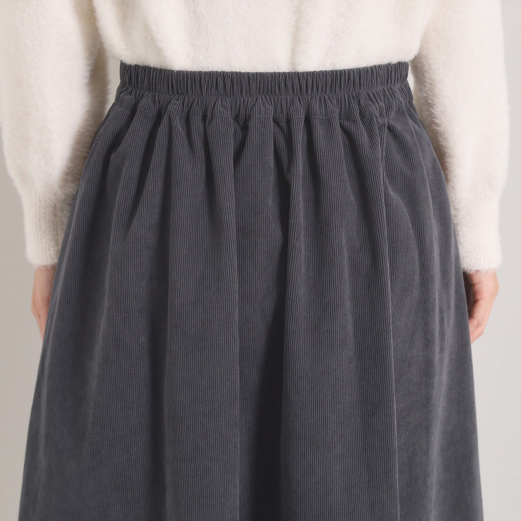 ITS&rsquo;DEMO「【洗濯機OK／ウエストゴム】コーデュロイスカート」|スカート|