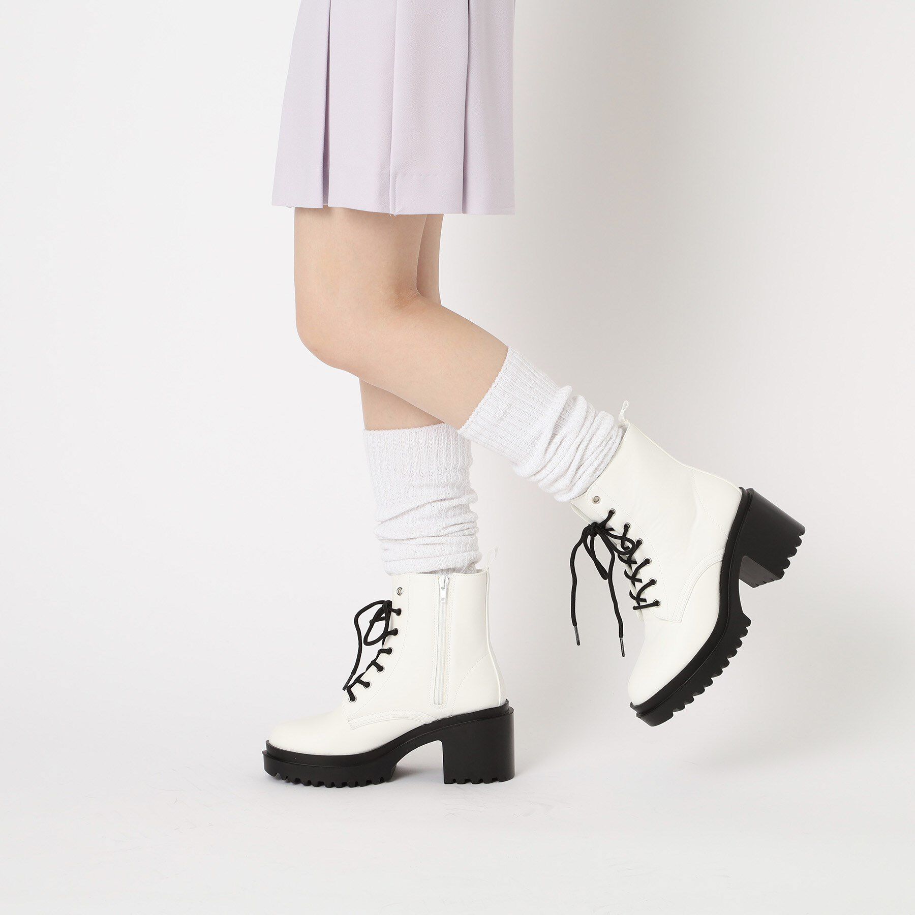 csT&P「厚底レースアップブーツ」|ショートブーツ|