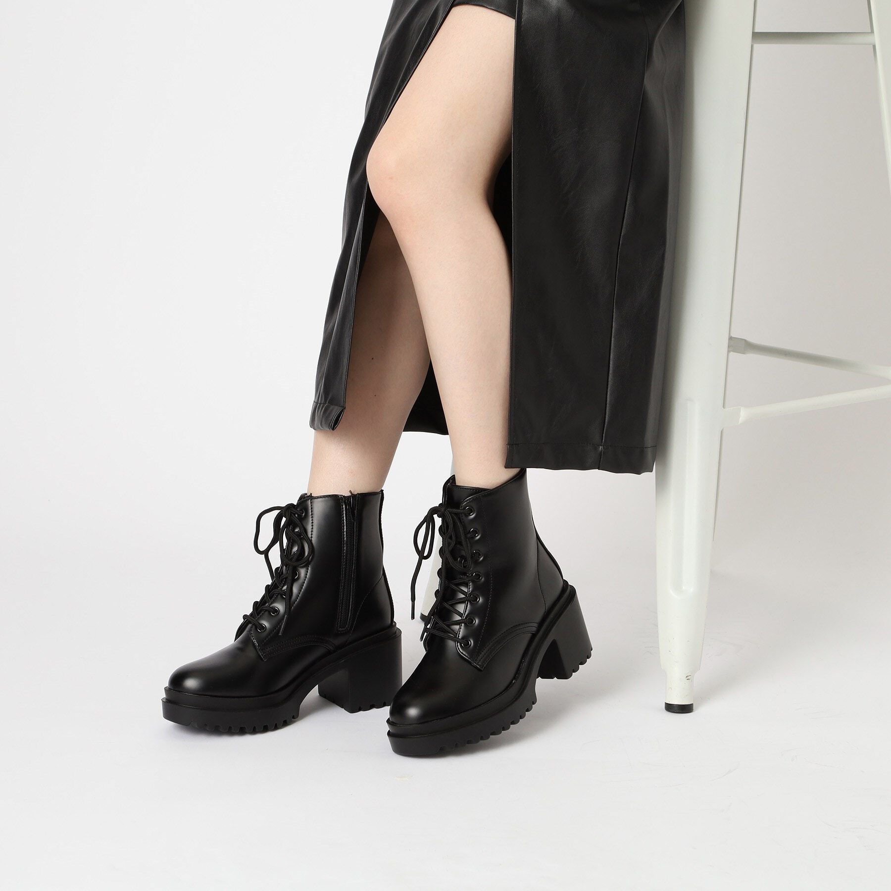 csT&P「厚底レースアップブーツ」|ショートブーツ|